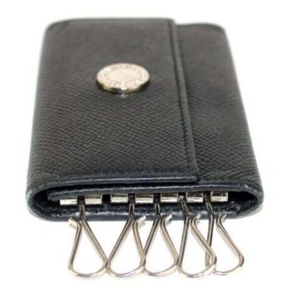 Bvlgari Key case Key holder Black leather Woman unisex Authentic Used P827 - Picture 4 of 8